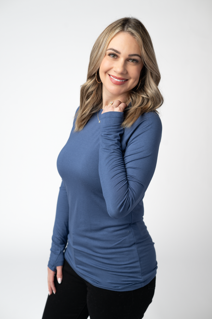 Blair Long Sleeve Top - Blue