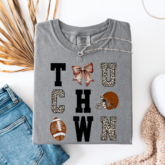 Block Leopard Touchdown Graphic Tee