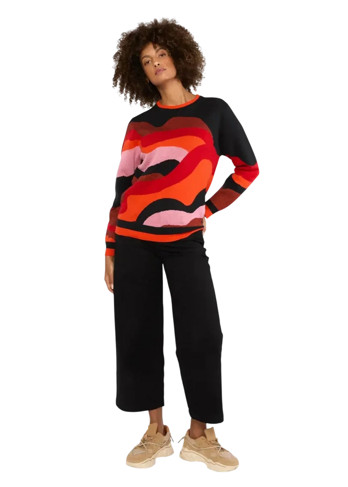 BLUTSGESCHWISTER trui Cosy Storyteller autumn wave