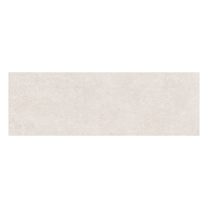 Rectangular beige concrete effect wall tile