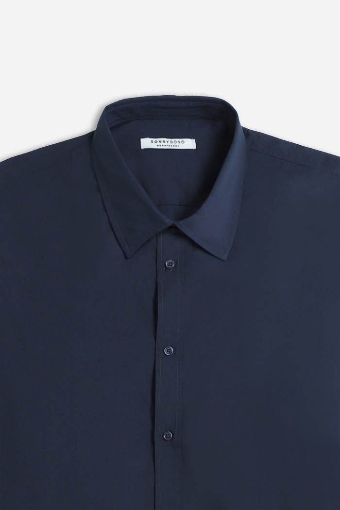 CAMICIA BASIC COLLO ITALIANO INDACO