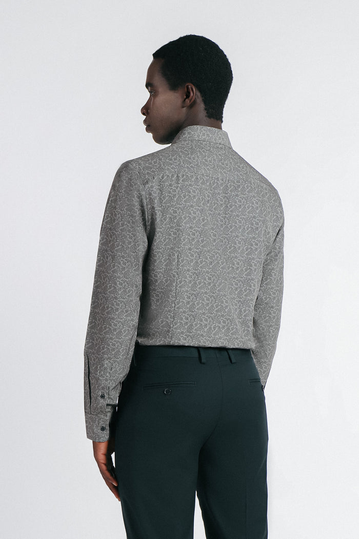 CAMICIA FANTASIA STRETCH BEIGE - Sonnybono