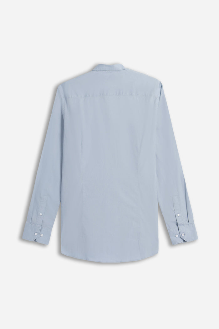 CAMICIA STRETCH BASIC AZZURRO