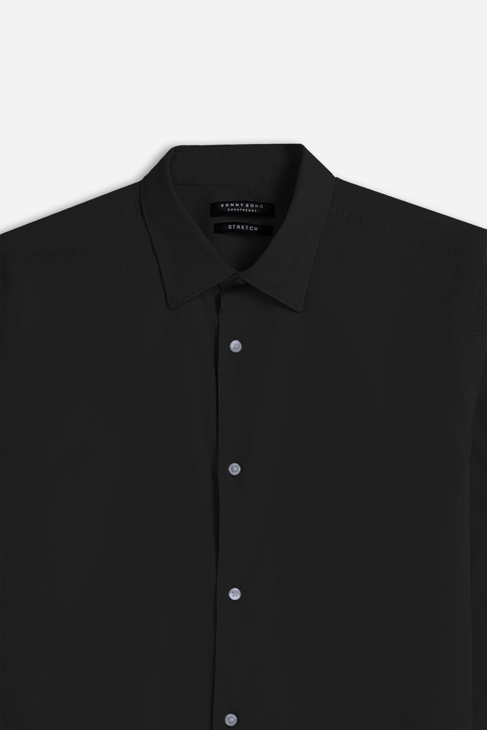 CAMICIA STRETCH BASIC NERO