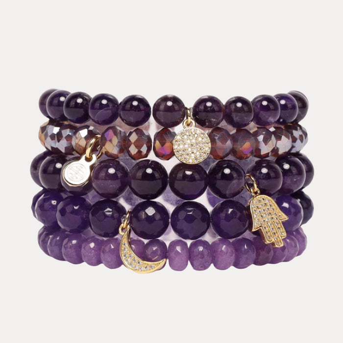 Chamonix - Crystal Beaded Multi Bracelet Set | BuDhaGirl