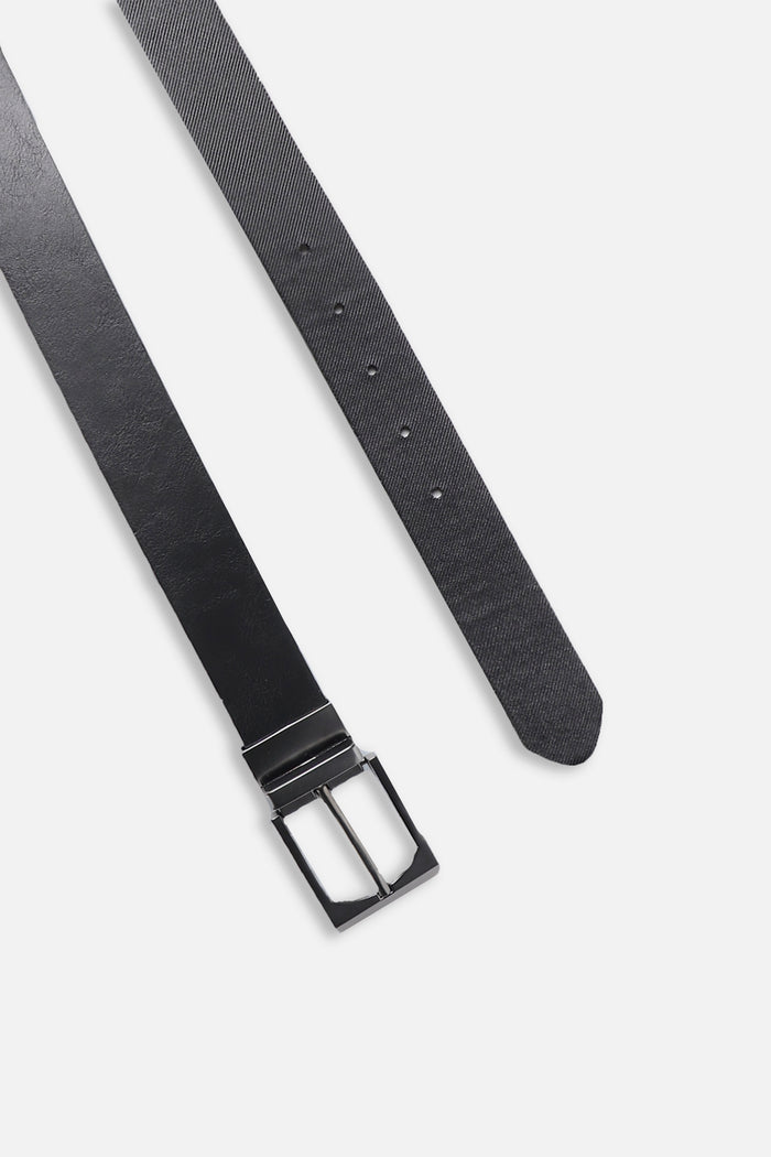 CINTURA DOUBLE FACE CON STAMPA DIAGONALE NERO - Sonnybono