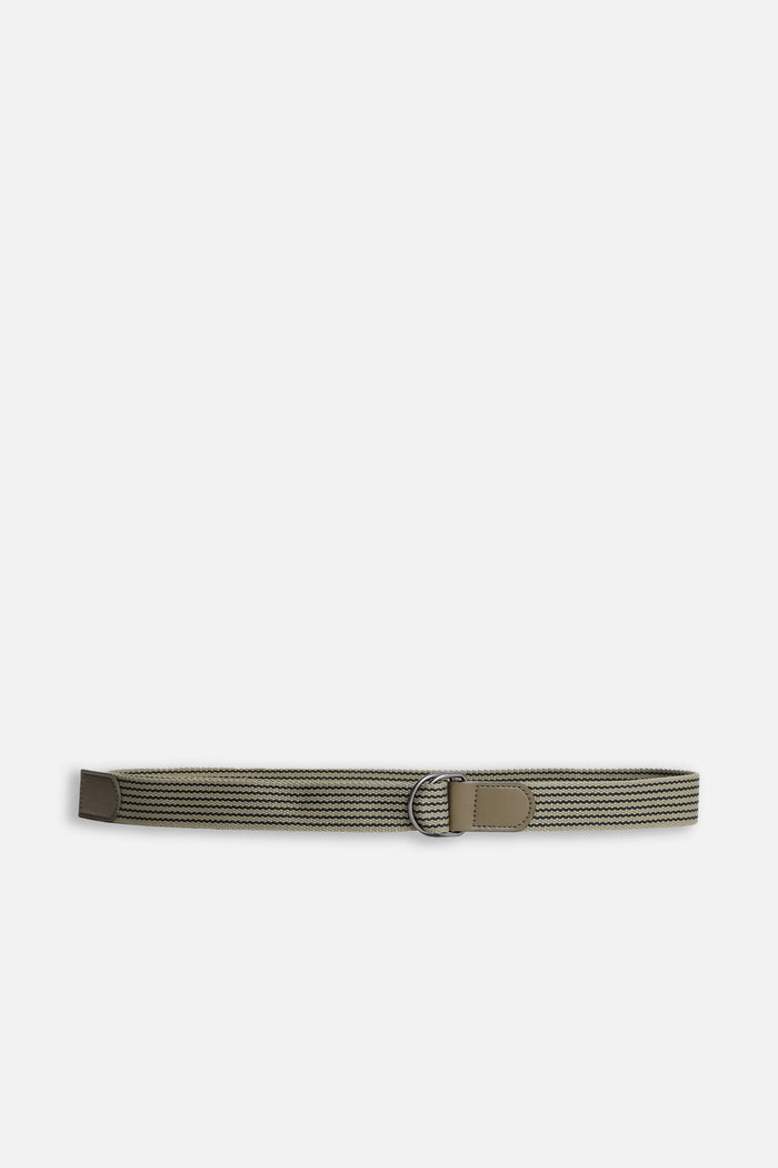 CINTURA RIGATA IN CORDA VERDE MILITARE - Sonnybono