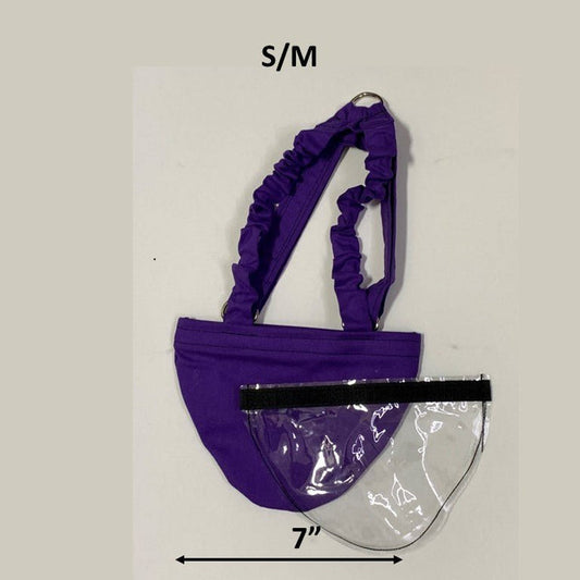 Hen Holster Bird Diaper/Harness (chicken diaper, duck diaper, pigeon diaper with Removable Vinyl Liner) S M (smaller breeds) Purple Bikini bottom