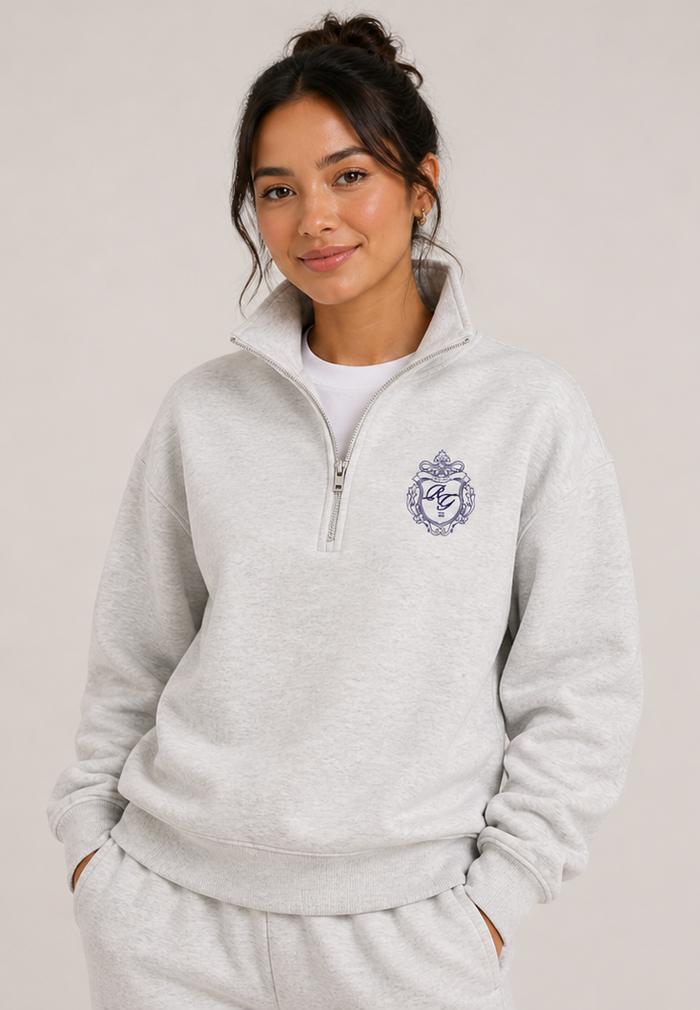 Club Quarter Zip (Heather Grey)
