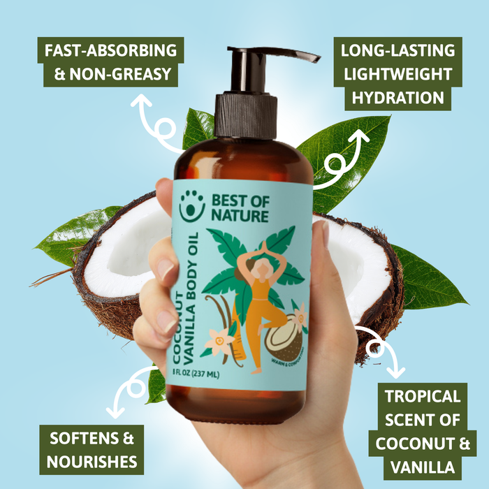 Coconut Vanilla Aromatherapy Massage & Body Oil