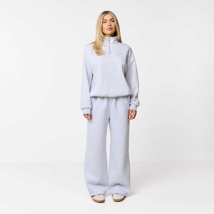 Collegiate 1/4 Zip Tracksuit | Grey Marl