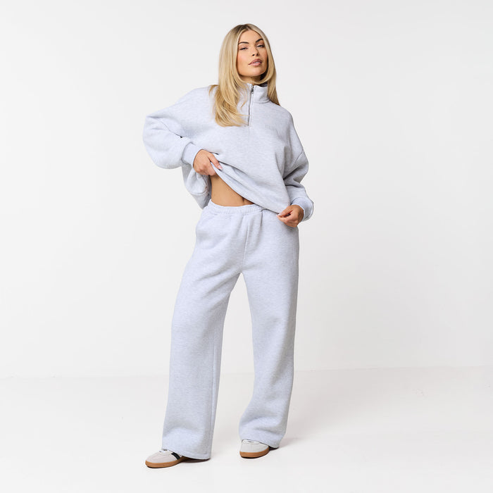 Collegiate 1/4 Zip Tracksuit | Grey Marl
