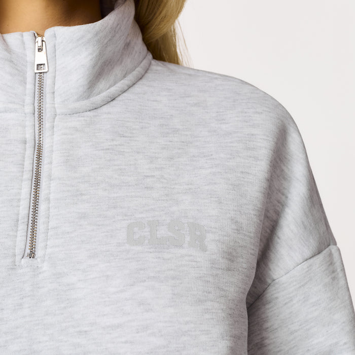 Collegiate 1/4 Zip Tracksuit | Grey Marl
