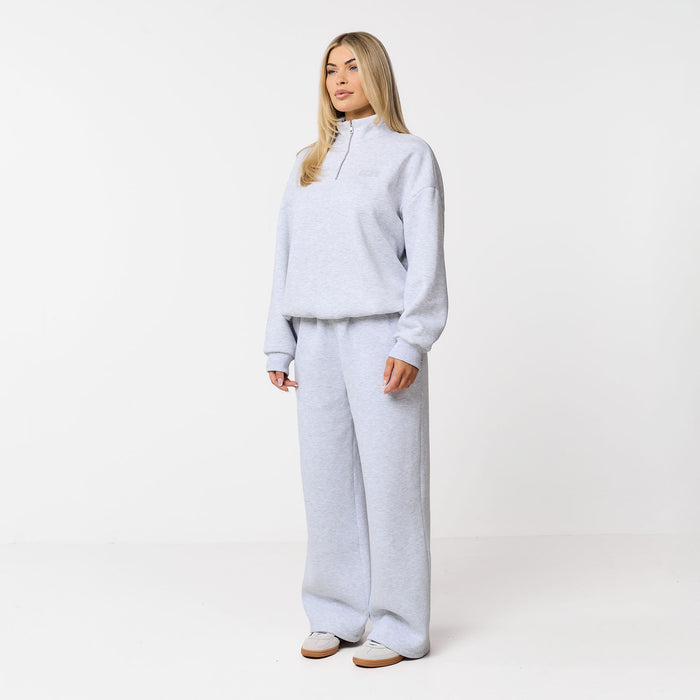 Collegiate 1/4 Zip Tracksuit | Grey Marl