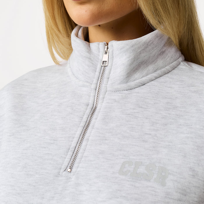 Collegiate 1/4 Zip Tracksuit | Grey Marl