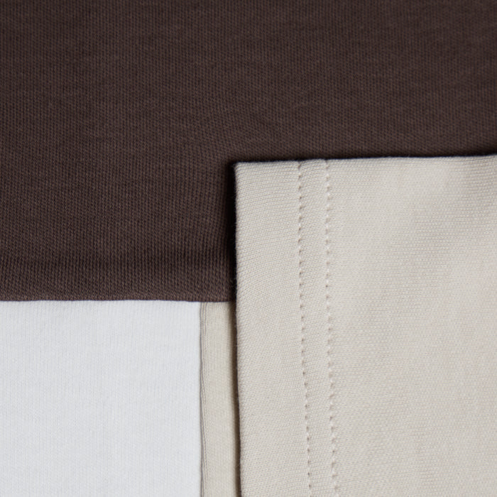 Colourblock T-Shirt | Brown/Oatmeal/White