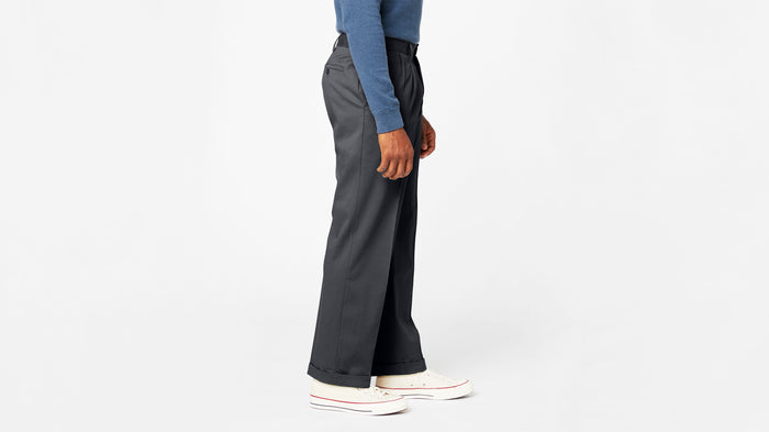 Comfort Khakis, Pleated, Relaxed Fit