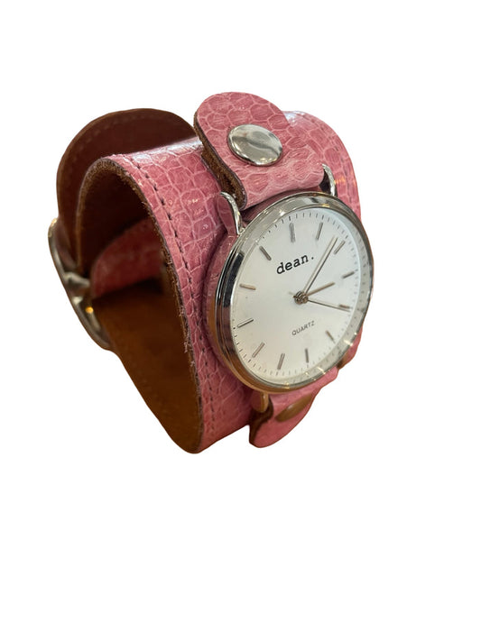 Contrast stitch/ lizard cuff watch (sale)