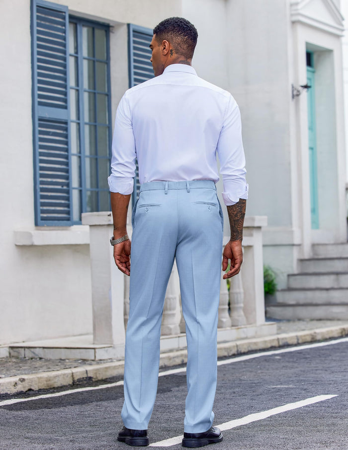 COOFANDY Men's Classic Dress Pants – Light Blue