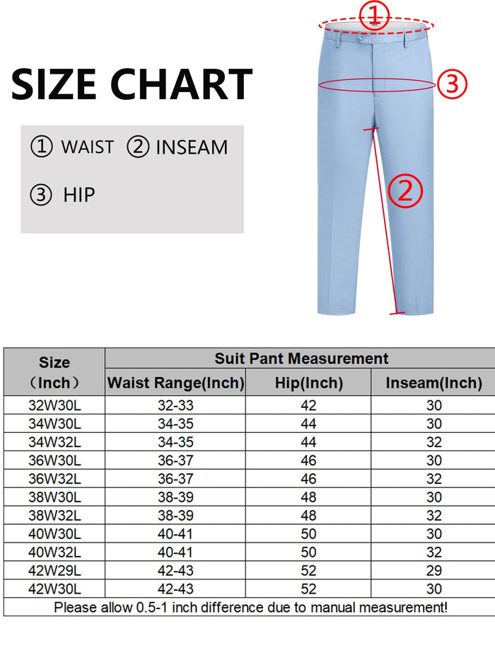 COOFANDY Men's Classic Dress Pants – Light Blue