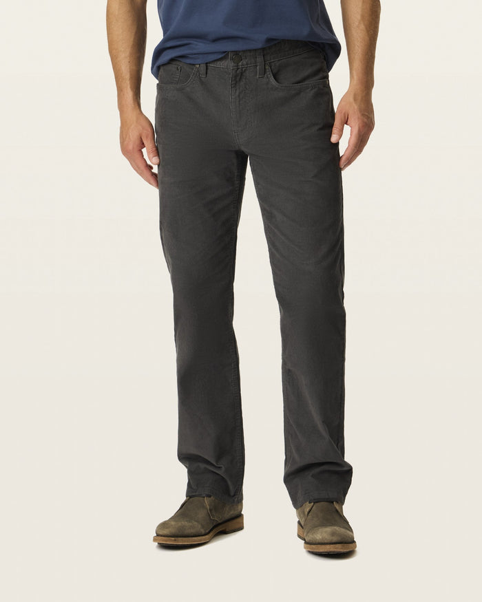 CORDUROY 5-POCKET STRAIGHT FIT in Asphalt