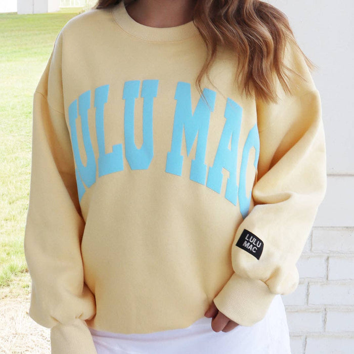Crewneck - Butter/Light Blue
