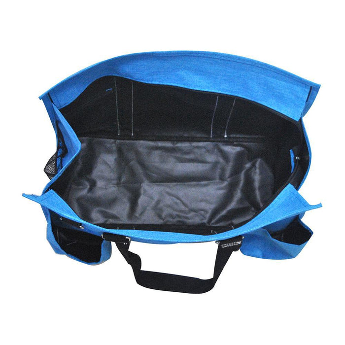 Crosshatch Turquoise NGIL Zippered Caddy Organizer Tote Bag