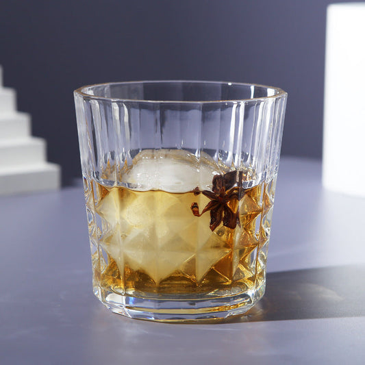 Delisoga Prism Pattern Classical Crystal Drinking Glass | Set of 6