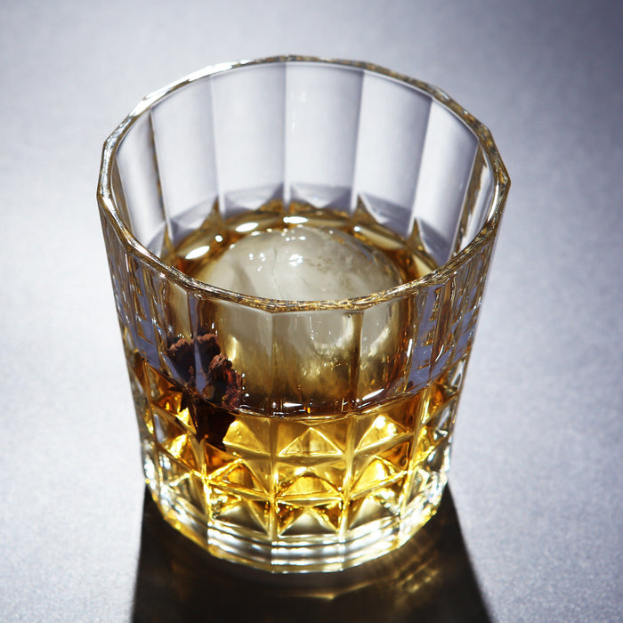 Delisoga Prism Pattern Classical Crystal Drinking Glass | Set of 6