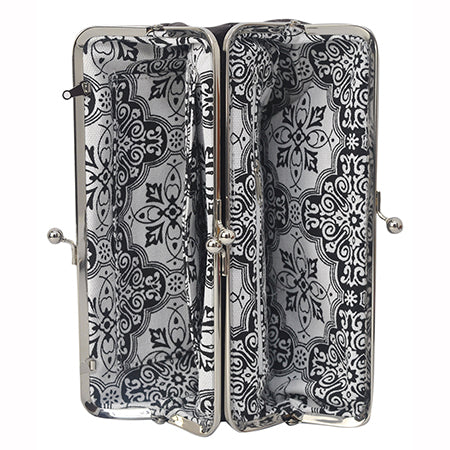 Double Frame Chocolate Brown NGIL Vintage Style Wallet