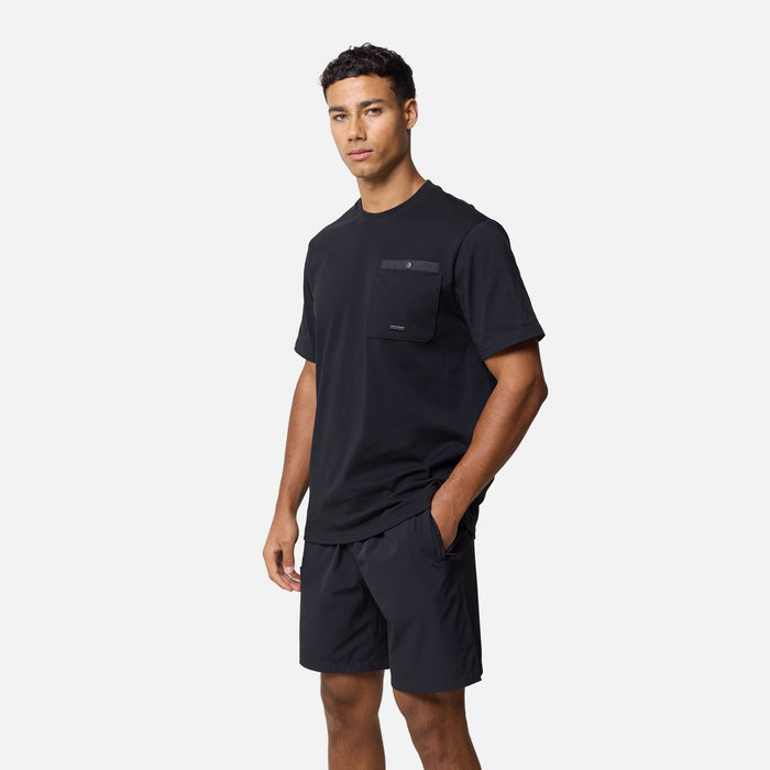 Double Pocket Tech T-Shirt Twinset | Black