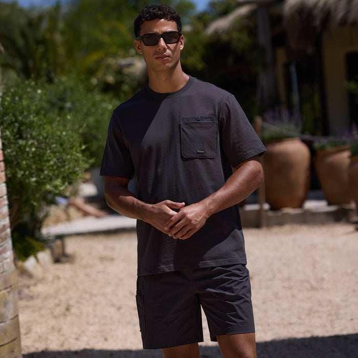 Double Pocket Tech T-Shirt Twinset | Black