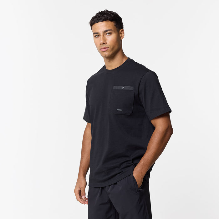Double Pocket Tech T-Shirt Twinset | Black