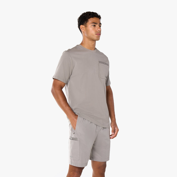 Double Pocket Tech T-Shirt Twinset | Stone