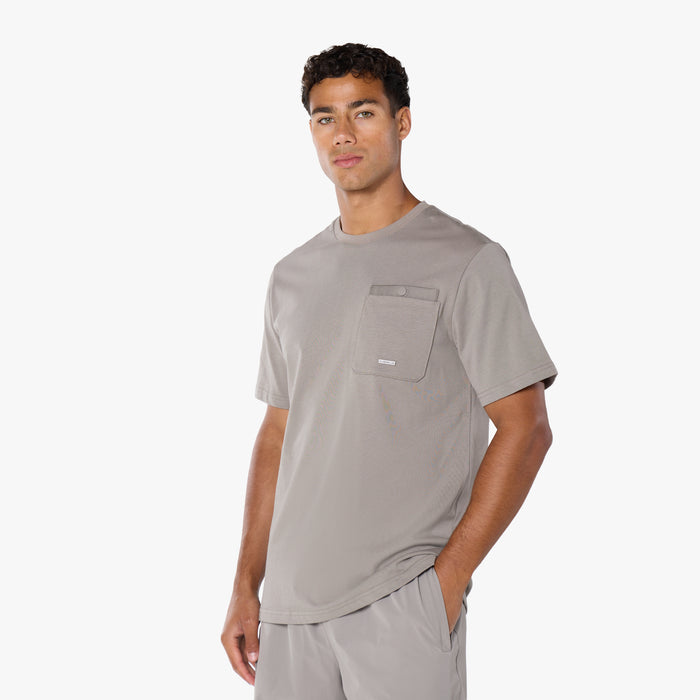 Double Pocket Tech T-Shirt Twinset | Stone