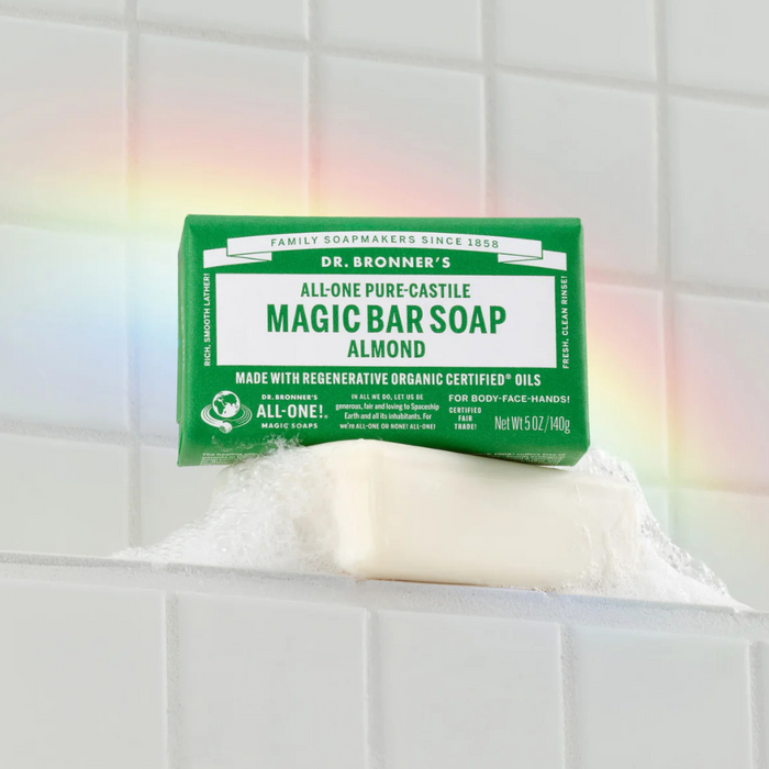 Dr Bronner Organic Almond & Hemp Soap Bar 140g