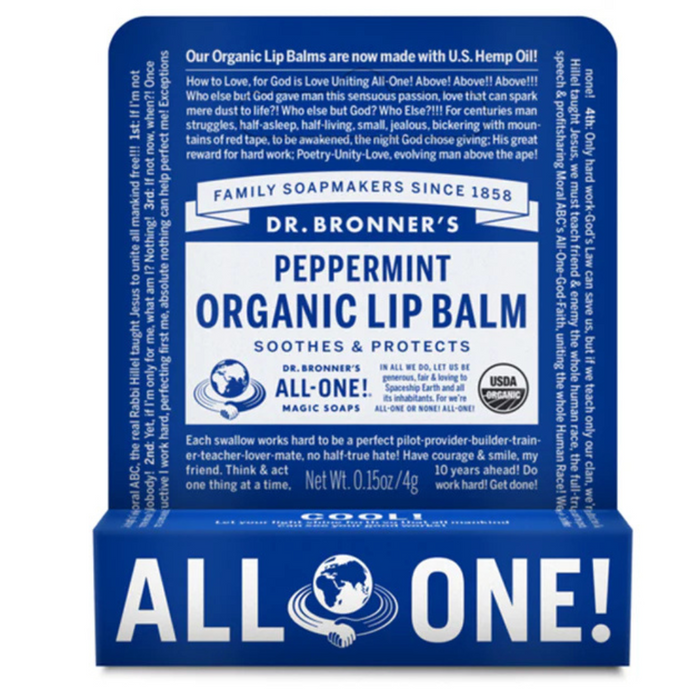 Dr Bronner's Organic Lip Balm Peppermint 4g