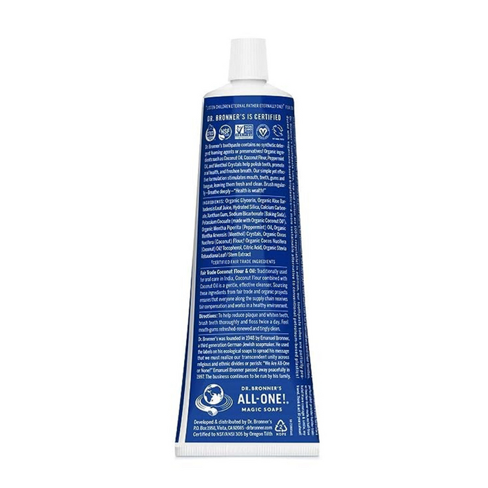 Dr Bronner's Peppermint Toothpaste 105ml