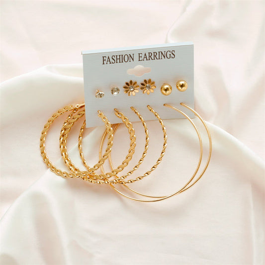 E1187 - Big circle simple set earrings