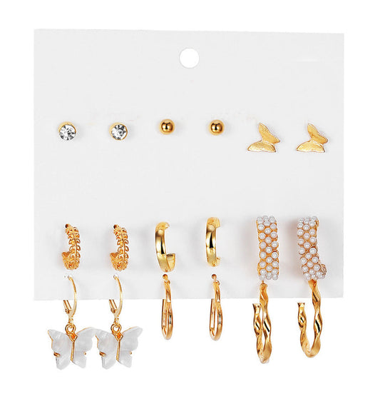 E1615 - Korean Fashion Geometric Earring Set