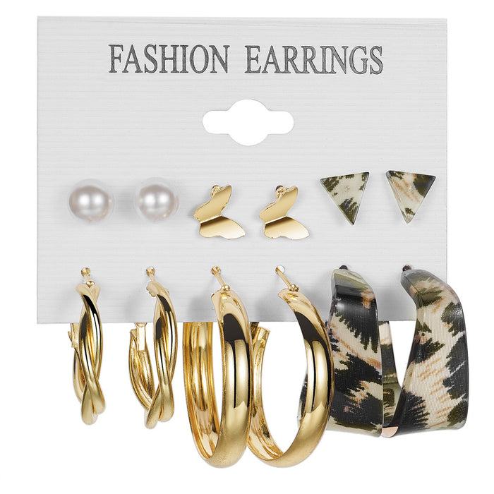 E1617 - Korean Fashion Geometric Earring Set