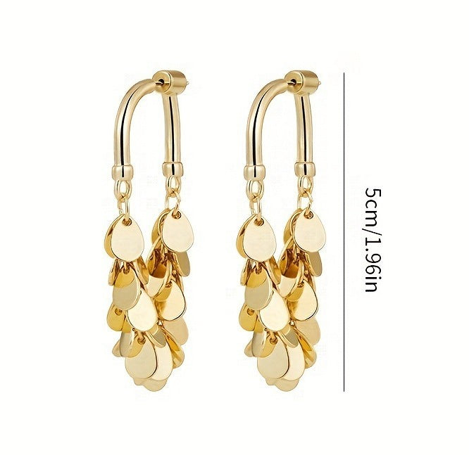 E1671 - Metal U-Shaped Earrings