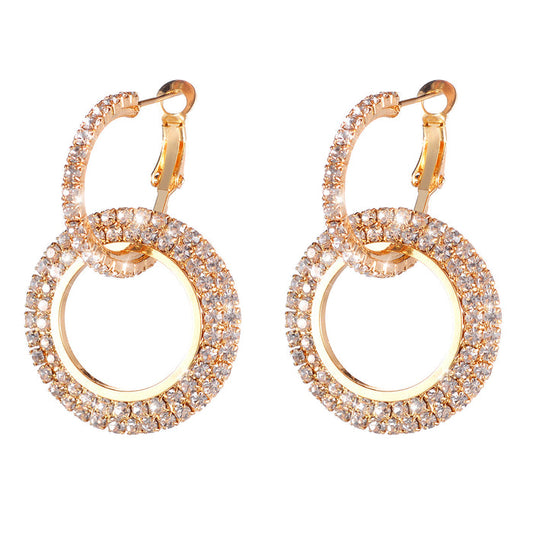 E1672 - Elegant Diamond Rhinestone Earrings