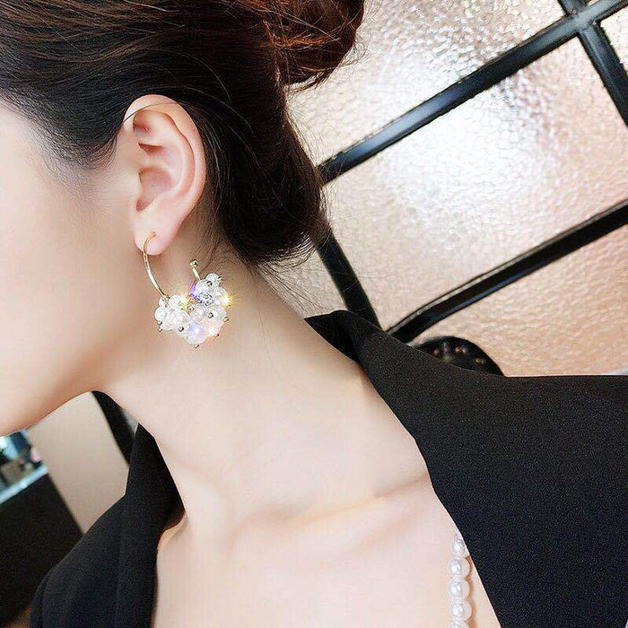 E1681 - Pearl Geometric Shaped Earrings