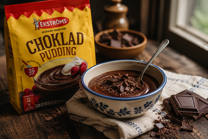 Ekströms Chokladpudding 16 Portioner 480g (16.93 oz) – Authentic Swedish Chocolate Pudding Mix