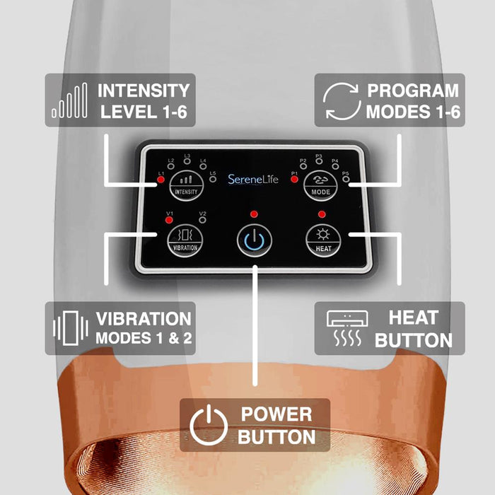 Electric Hand Massager Pain Relief 5 Modes Heat Function White