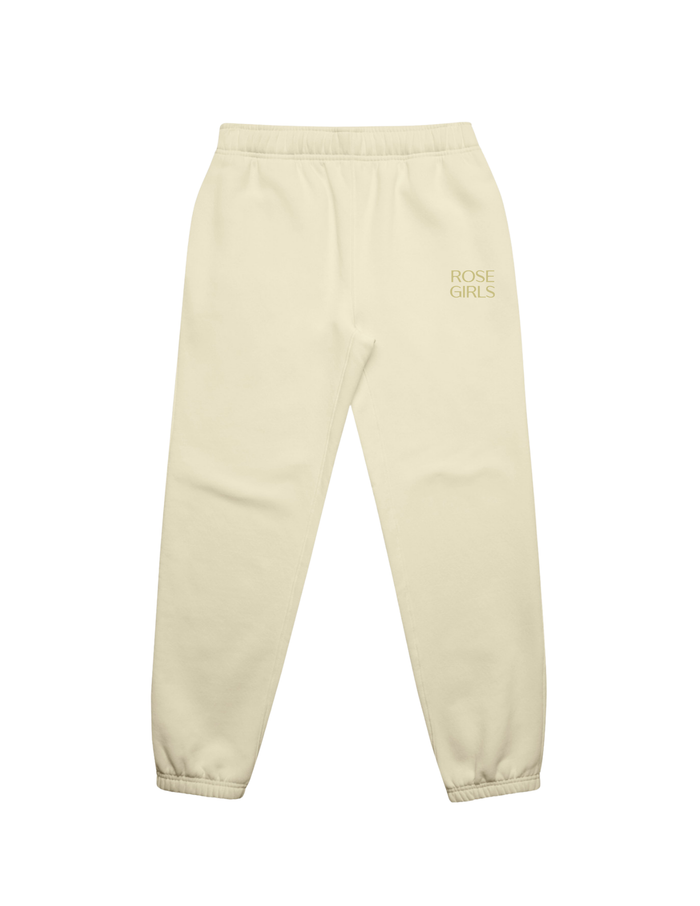 Embroidered Joggers (Butter)