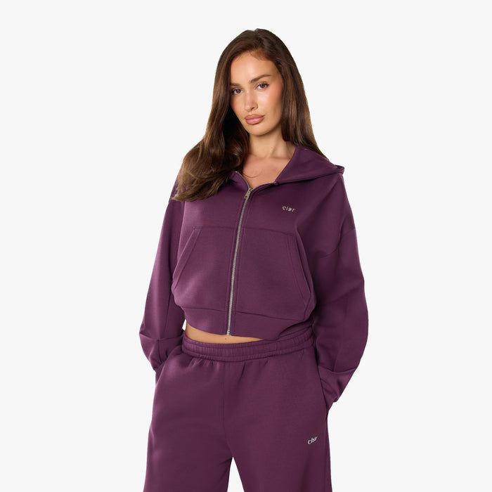 Essential Heavy Scuba Barrel Leg Tracksuit | Plum