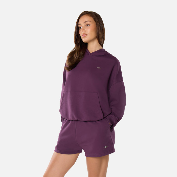 Essential Logo Hoodie Twinset | Plum
