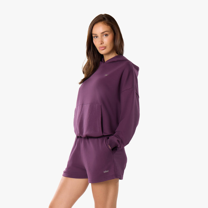 Essential Logo Hoodie Twinset | Plum
